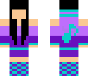 blank face purple girl