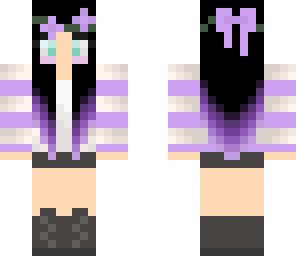 purple flower crown girl