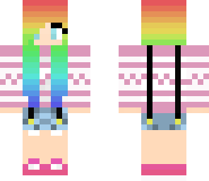 rainbow cute girl