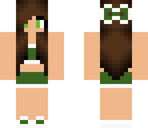green and white cheerleder