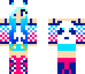 blue panda girl