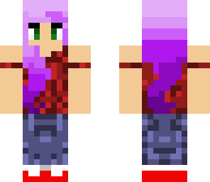 purple haired girl