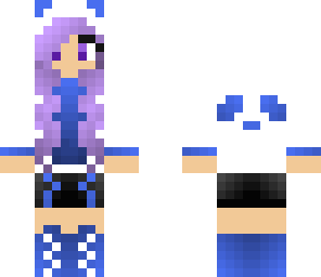 blue panda girl