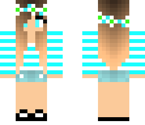 blue striped sweater girl