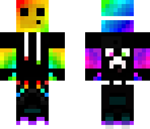 rainbow slime with black hoodie