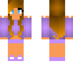 minecraft girl with brown hair