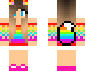 rainbow nyan wolf girl