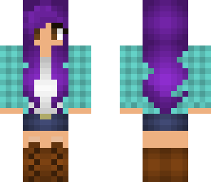 purple plaid shirt girl edited