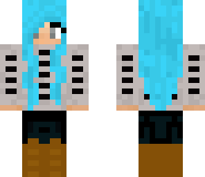 blue-haired winter girl