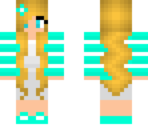 mint green girl
