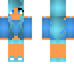 minecraft girl blue