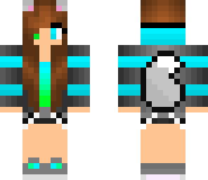 blue and green wold girl