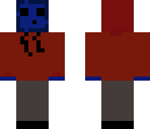 blue slime in a sweatshirt