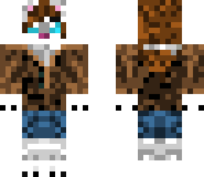 clothed female snow wolf