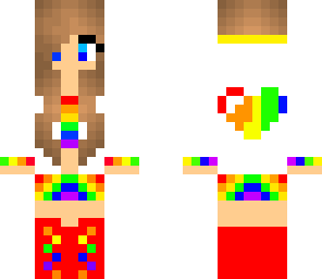 rainbow heart girl