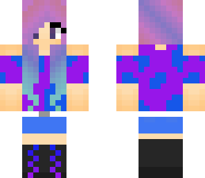 blue purple girl