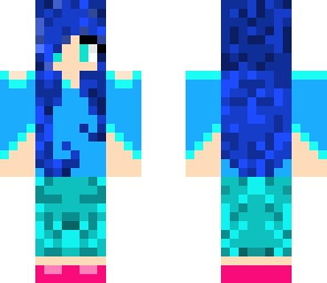 cute blue girl with watermelon headphones