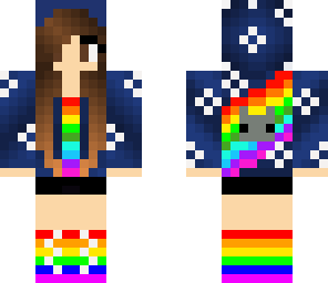 nyan cat girl back edit
