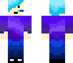 blue haired anime dude