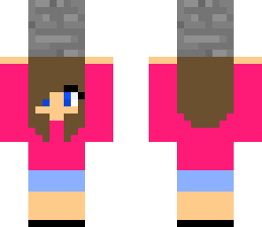 girl carrying a stone block