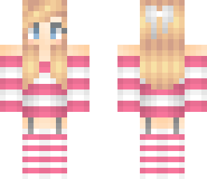 cute girl with stripes