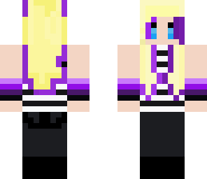 purple blonde girl like an emo
