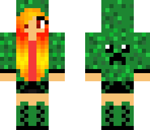 cute creeper flame girl