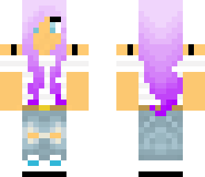 futuristic girl with purple hair