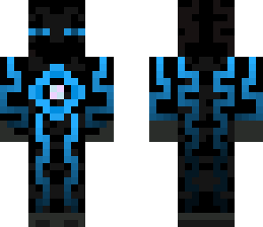 blue neon enderman