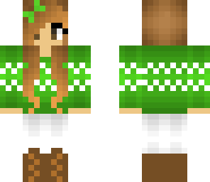 green fall girl