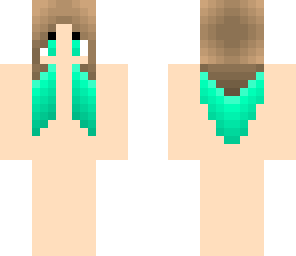 brunette and mint green hair base