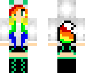rainbow wolf girl