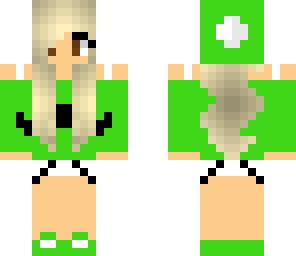 green mustash girl