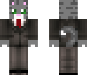 grey cat in suit