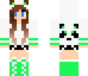 green panda girl