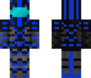 blue powered space suit
