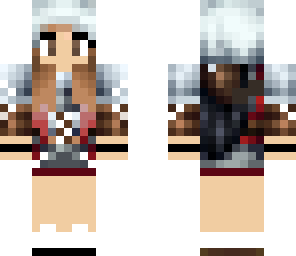 assassin's creed girl with pink ombre