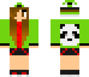 green panda girl