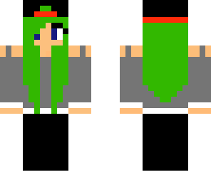green haired girl