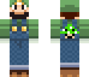 luigi with 1-up mushroom