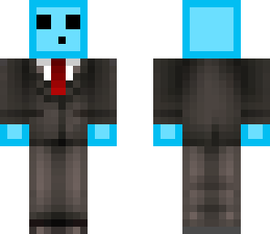 blue slime in suit