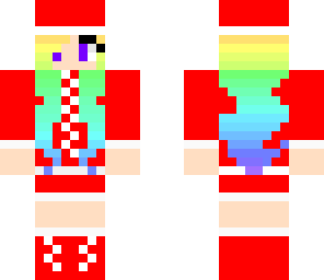 christmas rainbow haired girl