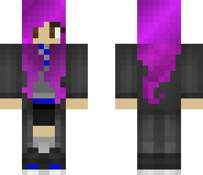 ravenclaw female student with purple hair