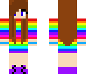 rainbow outfit girl