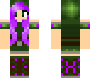 purple hair hunter girl