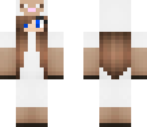 sheep costume girl with blue eyes