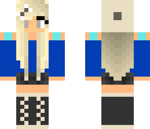 girl beanie blue