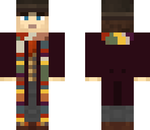 4th doctor - brown coat - hat