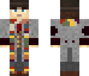 4th doctor - grey coat - hat