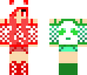 red and green panda girl